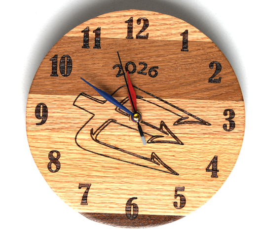School Mascot Clock – Handcrafted Custom Wall Clock – 12"