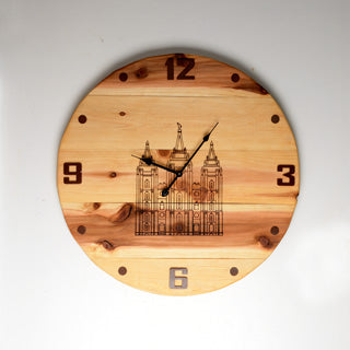 24" Red Cedar Temple clock