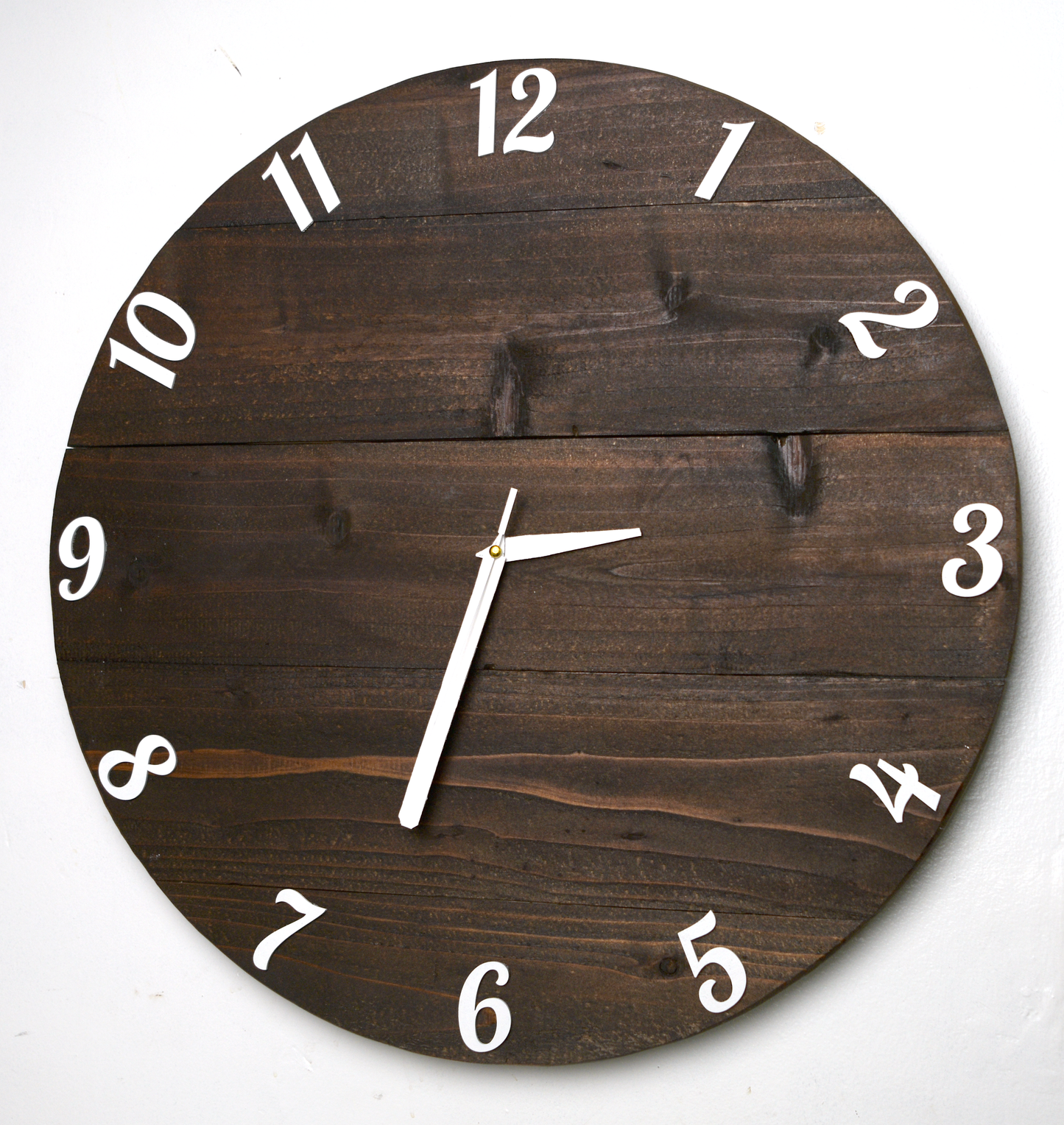 24" cedar clock with raised numbers