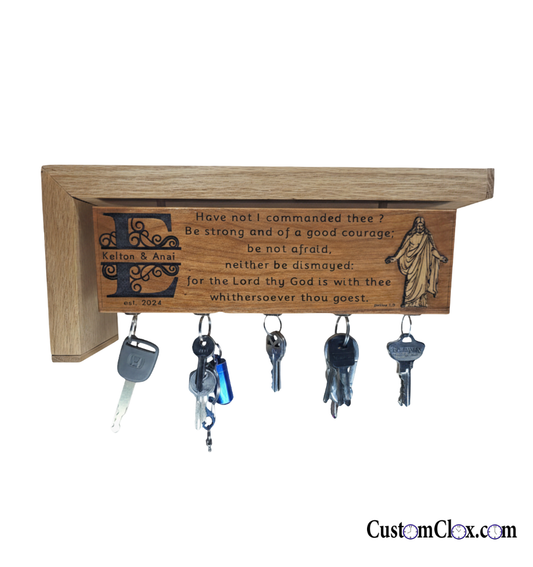 Handcrafted L-Shaped Wooden Key Holder – Simple, Strong, Timeless